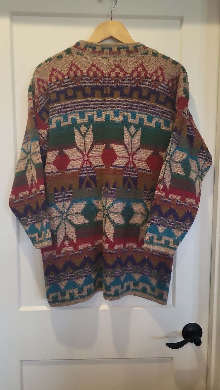 Vintage Needles & Yarn Aztec Southwestern Geometric Snowflake Soft Knit Sweater - Picture 2 of 2